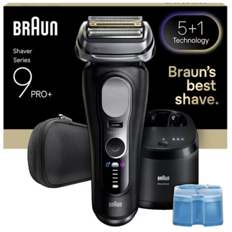Rasoir électrique - BRAUN - Série 9 9660cc - 60 min - Étanche - Noir