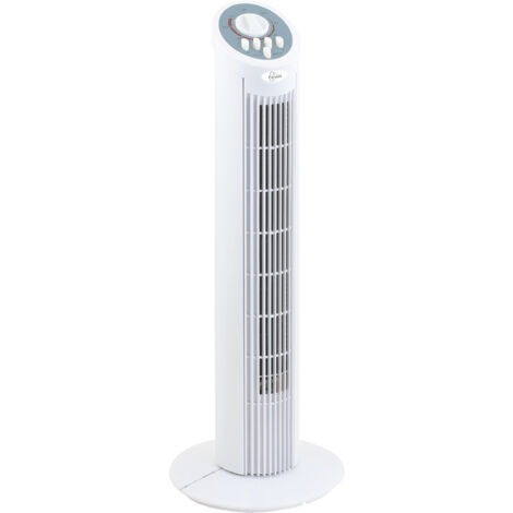 Ventilateur colonne oscillant DAKOTA 45W 3 vitesses H75cm Blanc (1/3)