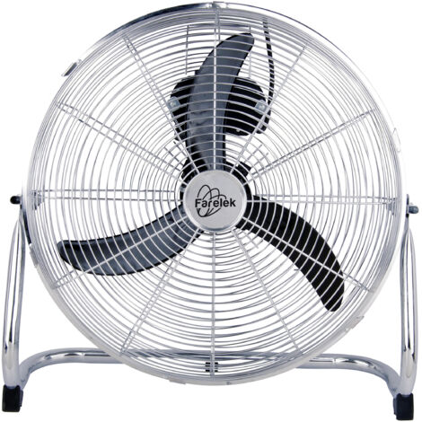 Ventilateur sur pied LOUISIANE 70W 3 vitesses D45cm Chromé Gris