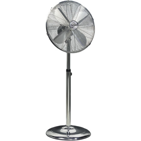 Ventilateur sur pied ARIZONA 50W 3 vitesses D40cm Chromé Gris
