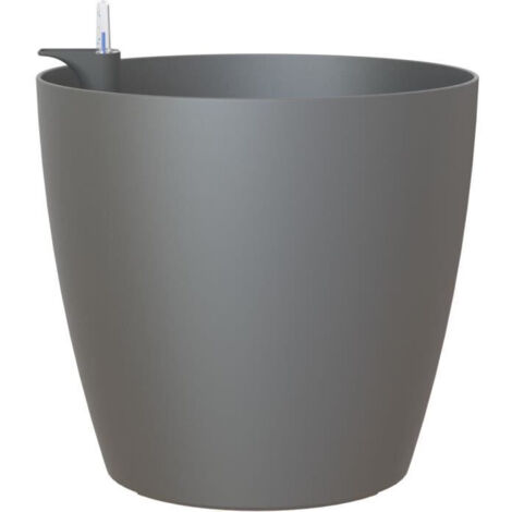 Pot de fleurs - ARTEVASI - San Remo SWS 30 MA - Intérieur/extérieur - Plastique - Ø30,5 x H27 cm - 14,5 L - Gris anthracite (1/2)