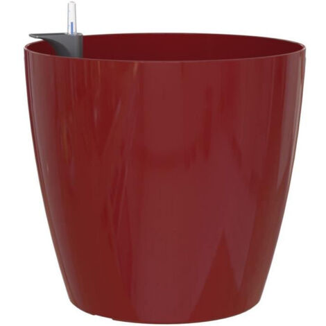 Pot de fleurs - ARTEVASI - San Remo SWS 30 BR - Intérieur/extérieur - Plastique - Ø30 x H27 cm - 14,5 L - Rouge foncé (1/3)