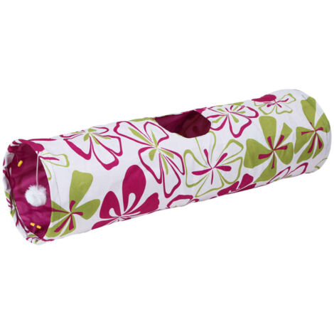 Tunnel pour chat - KERBL - Flower - Multicolore - L. 90 cm × Ø 25 cm (1/3)