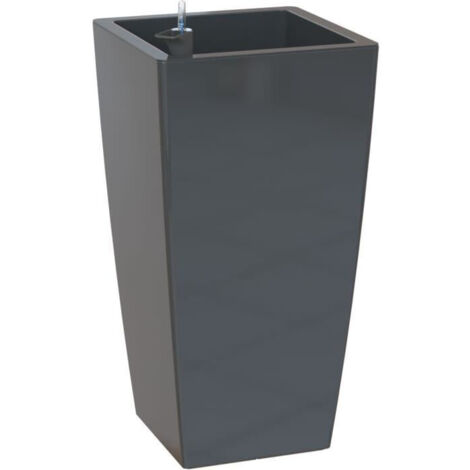 Pot de fleurs - ARTEVASI - Pisa SWS 60 BR - Intérieur/extérieur - Plastique - Ø33 x H61 cm - 45 L - Gris anthracite (1/2)