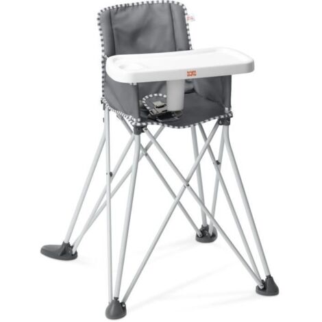 BRIGHT STARS Pop N Dine- Chaise haute pour repas bébé, pliable, nomade, de voyage, Léger, facile a nettoyer, Sac de transport (1/5)