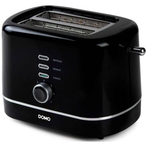 Grille-pain électrique - DOMO - DO963T - 800 W - 2 fentes - Noir (1/5)