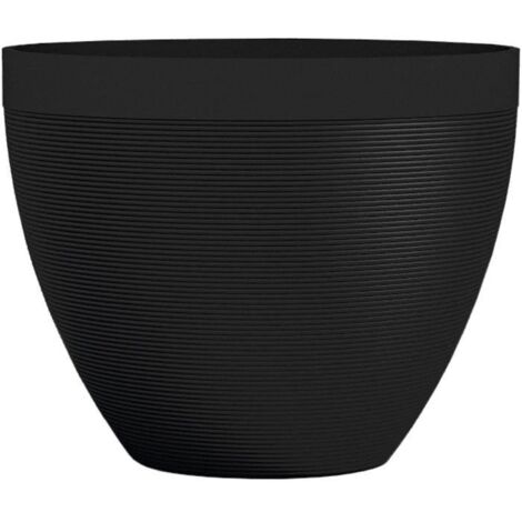 Pot de fleurs - GARDEN ID - Green Care Impact Noir-Anth - 30 x 26 cm - Garanti 10ans - 100% recyclé - Résistant UV/gel (1/5)