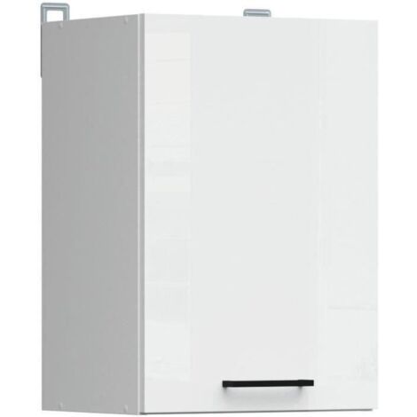 JUNONA Meuble haut 40 cm - 1 Porte - Blanc brillant (1/5)