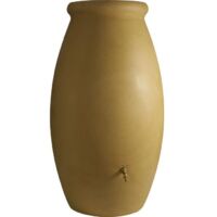 Récupérateur d'eau de pluie 500 L – Jarre rotomoulée beige – Matériaux durables pour extérieur – Esthétique raffinée – Bellijardin