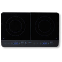 Plaque induction posable 2 feux 3500W – Panneau de contrôle sensitif – Minuteur 180 min – Reconnaissance récipients – Verrouillage enfant – Medion