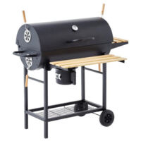 Les Tendances – Barbecue à charbon MIKE 115x66x106 cm – 2 grilles acier chromé – Surface de cuisson 71x35 cm – Pour repas jusqu'à 12 convives