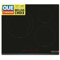 Bosch – Plaque induction 3 foyers 59.2 cm – Verre-céramique – Technologie Home Connect – Puissance 7400 W – SKU PIJ631HB1E