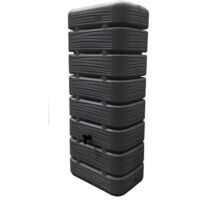 Belli – Récupérateur d'eau de pluie 320 litres – Cuve en anthracite – Fixation au sol – Design moderne pour gestion optimale de l'eau