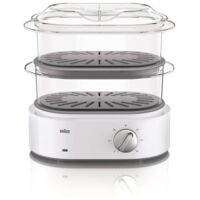 Cuiseur vapeur BRAUN Identity Collection FS5100WH - Blanc - 850W - 3.1L - Turbo vapeur - Cuiseur a oeufs