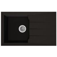 Evier - Résine BMC - Noir - A encastrer - STRADOUR - Alineo 1C - 81 x 50 cm