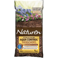 Écorces de pin maritime compostées 40L – Retient l'humidité 6 fois plus longtemps – Calibre 6-12 mm – Utilisable en agriculture biologique – Naturen