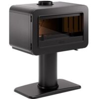 Invicta – Poêle à bois 8 kW sur pied – Évacuation des fumées arrière – Longueur max de bûche 50 cm – Classe énergétique A+