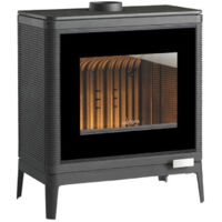 Invicta – Poêle à bois 9 kW avec rendement 76% – Longueur bûche 58 cm – Autonomie 8H – Volume de chauffe 125 à 275 m³