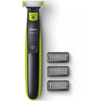 Philips – Tondeuse à barbe sans fil rechargeable – 3 attaches (1/3/5 mm) – Technologie OneBlade pour coupe précise – Vert et noir