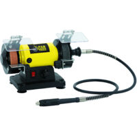 Fartools – Mini touret à meuler 120 W – Vitesse 0-9900 tr/min – Disque 75 mm – Flexible pour nettoyage et polissage – Livré avec meule et brosse - MBG120