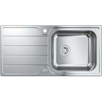 Grohe – Évier 1 bac en acier inoxydable AISI 304 – Finition satinée – Dimensions 1000 x 500 mm – Garniture de vidage automatique