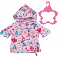 Peignoir - BABY BORN - Motif parc aquatique - Avec capuche et cintre - Pour poupon 43cm
