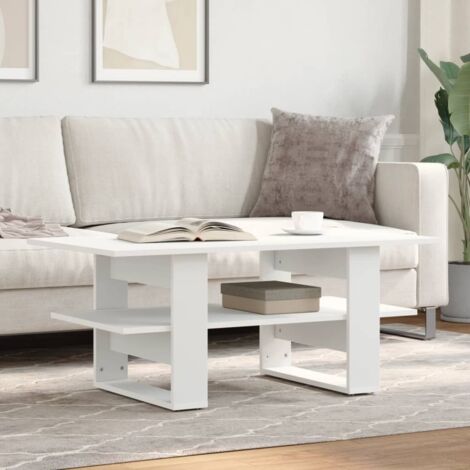 vidaXL Tavolino da Salotto Bianco 102x55x42 cm in Legno Multistrato (1/5)