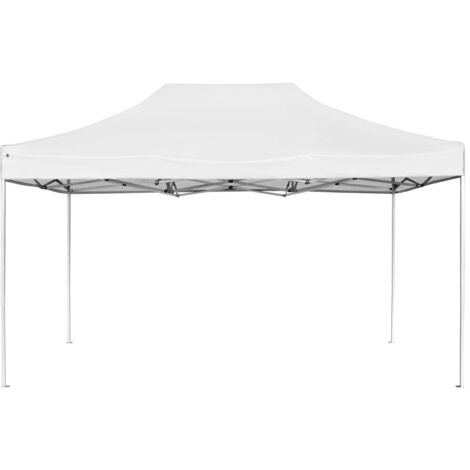 Gazebo Professionale Pieghevole Alluminio 4,5x3 m Bianco vidaXL