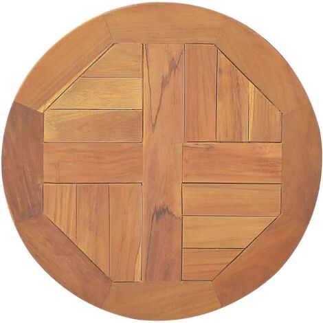 Piano Tavolo in Legno Massello di Teak Rotondo 2,5 cm 40 cm vidaXL