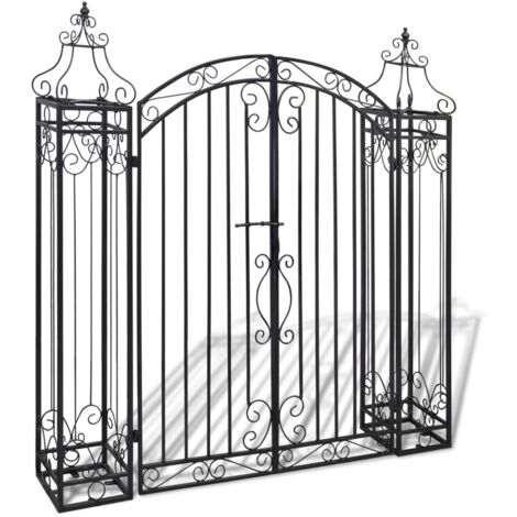 vidaXL Cancello Ornamentale da Giardino Ferro Battuto 122x20,5x134 cm