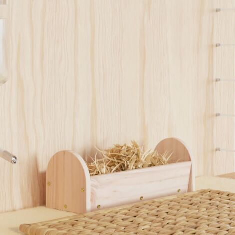 Mangiatoia per Conigli 28x10x10 cm in Legno Massello di Abete vidaXL