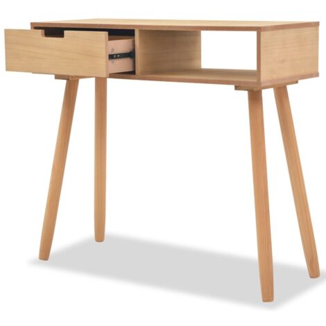 Tavolo Consolle in Legno di Pino Massello 80x30x72 cm Marrone vidaXL