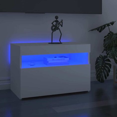 Mobile Porta TV con Luci LED Bianco 60x35x40 cm vidaXL