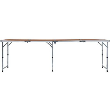 Tavolo da Campeggio Pieghevole in Alluminio 240x60 cm vidaXL