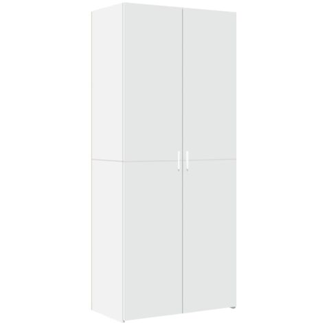 vidaXL Credenza Bianca 80x42,5x185 cm in Legno Multistrato