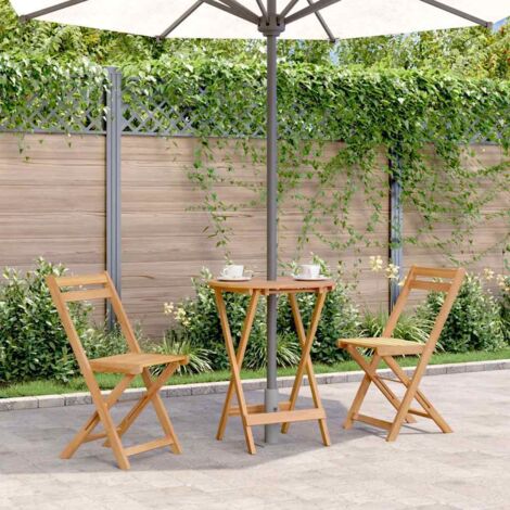 Tavolo da Giardino Pieghevole 60x75 cm in Massello d'Acacia vidaXL