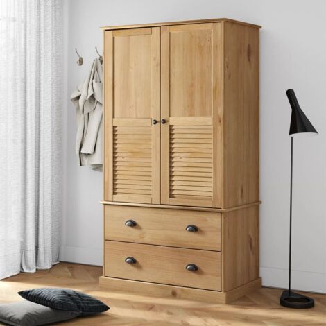 vidaXL Armadio VIGO 90x55x170 cm in Legno Massello di Pino