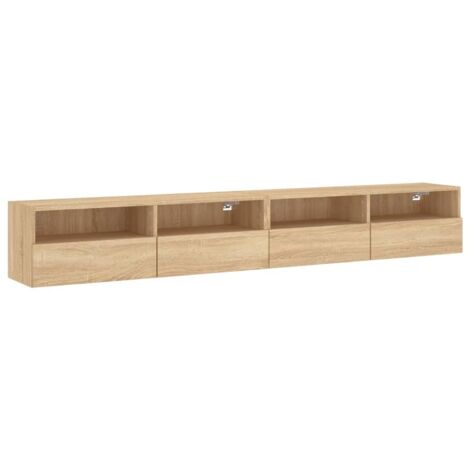 Mobili TV Muro 2pz Rovere Sonoma 100x30x30 cm Legno Multistrato vidaXL