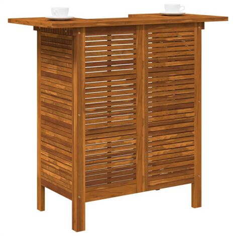 vidaXL Tavolo da Bar 110x50x105 cm in Legno Massello di Acacia