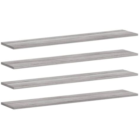 Mensole Parete 4pz Grigio Sonoma 100x20x1,5cm Legno Multistrato vidaXL