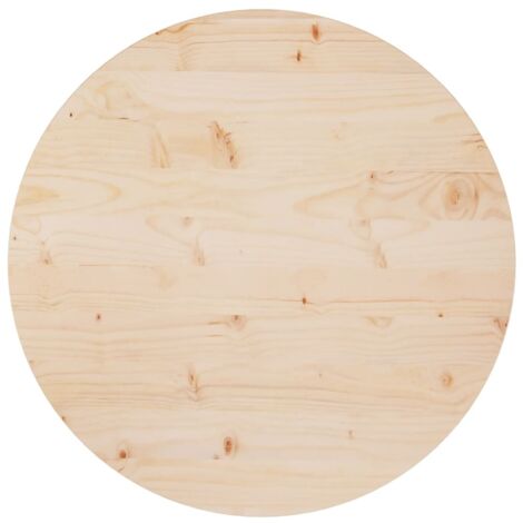 Piano Tavolo Ø70x2,5 cm in Legno Massello di Pino vidaXL