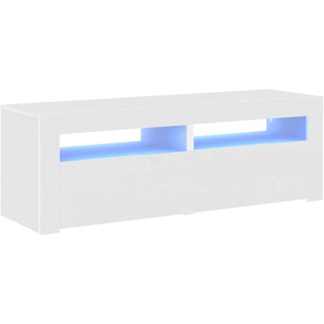 vidaXL Mobile Porta TV con Luci LED Bianco 120x35x40 cm
