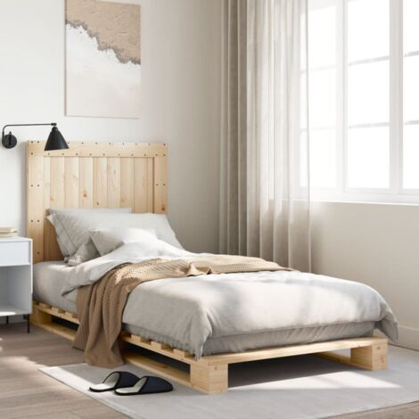 Giroletto con Testiera 90x200 cm in Legno Massello di Pino vidaXL (1/5)
