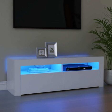 Mobile Porta TV con Luci LED Bianco 120x35x40 cm vidaXL