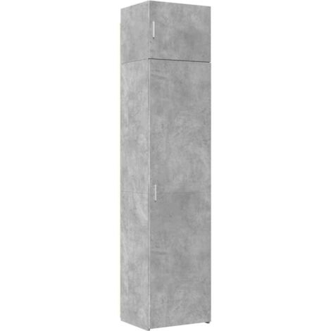 vidaXL Mobile Sottile Grigio Cemento 50x42,5x225 cm in Truciolato