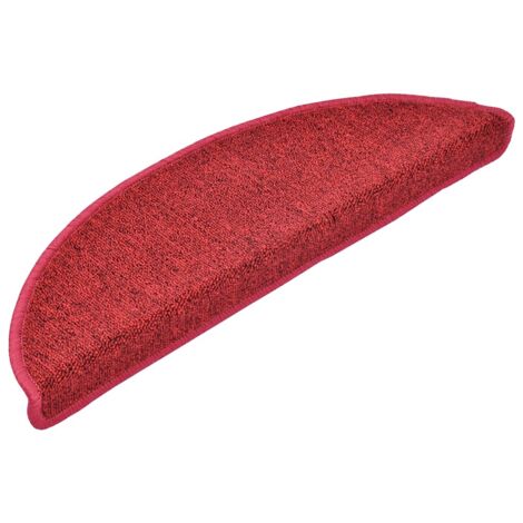 Tappetini per scale 20 pz 56x17x3 cm Rossi semicircolari vidaXL
