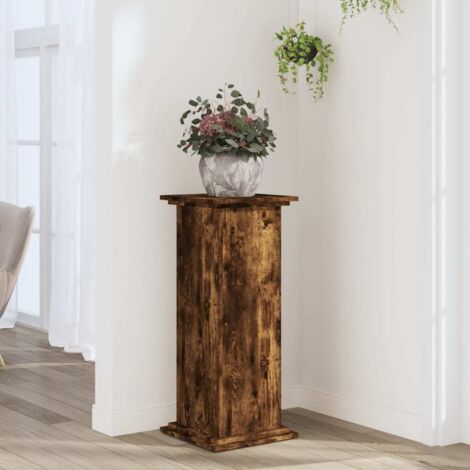 Supporto per Piante Rovere Fumo 33x33x80 cm Legno Multistrato vidaXL