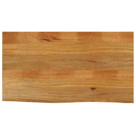 Piano Tavolo Bordi Vivi 110x60x2,5cm in Legno Massello di Mango vidaXL