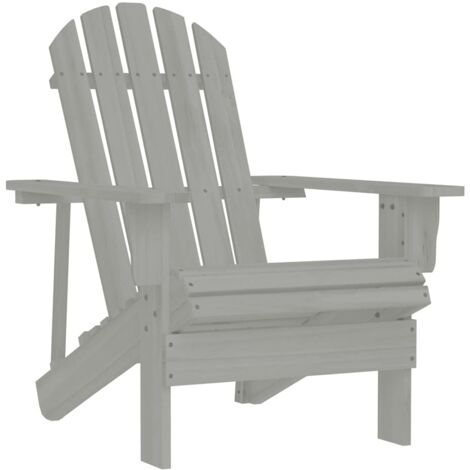 Sedia da Giardino in Legno Grigio vidaXL