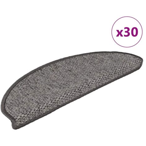 vidaXL Tappeti Adesivi per Scale Sisal 30pz 65x21x4cm Beige Marrone